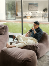 Dume Lounge Chair + Ottoman Velvet - Portobello