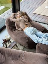 Dume Lounge Chair + Ottoman Velvet - Portobello