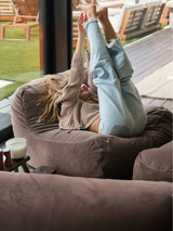 Dume Lounge Chair + Ottoman Velvet - Portobello