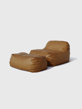 Dume Lounge Chair + Ottoman Vegan Leather - Saddle