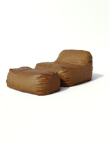 Dume Lounge Chair + Ottoman Vegan Leather - Saddle