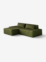 Modo 2 Piece (102") Sofa + Ottoman - Velvet - Moss