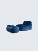 Dume Lounge Chair + Ottoman Velvet - Pacific