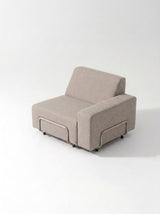 Modo Left End Outdoor - Almond with Stone Aluminum