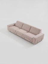 Modo 3 Seater Outdoor Sofa - Burgundy with Stone Aluminum