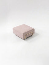 Modo Ottoman Outdoor - Burgundy with Stone Aluminum