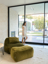 Dume Ottoman Velvet - Moss