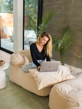 Dume Lounge Chair Velvet - Marshmallow