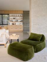 Dume Lounge Chair Velvet - Moss