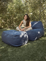 Dume Ottoman Outdoor - Navy
