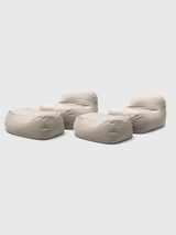 Dume Lounge Chair + Ottoman Performance Fabric (Set of Two) - Natural
