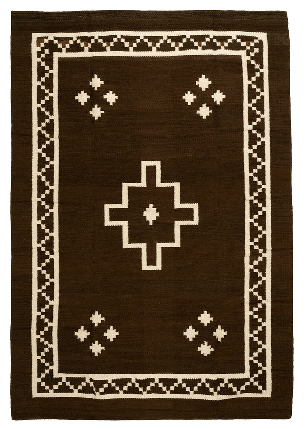 Cruz Rug Brown & Natural White | 6'1" x 9'0"
