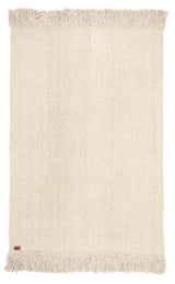 Classica + Fringe Rug Natural White | 4'6" x 6'8"