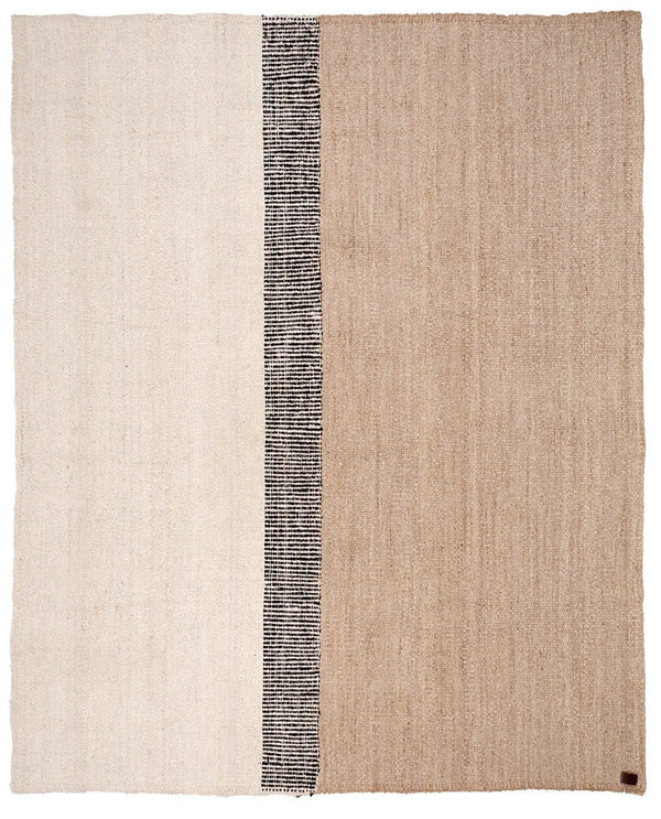 Paloma Rug Natural White, Black & Sand | 8'0" x 9'10"