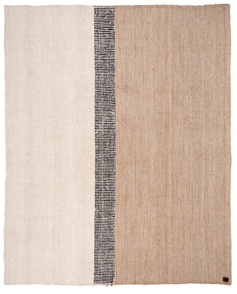 Paloma Rug Natural White, Black & Sand | 8'0" x 9'10"