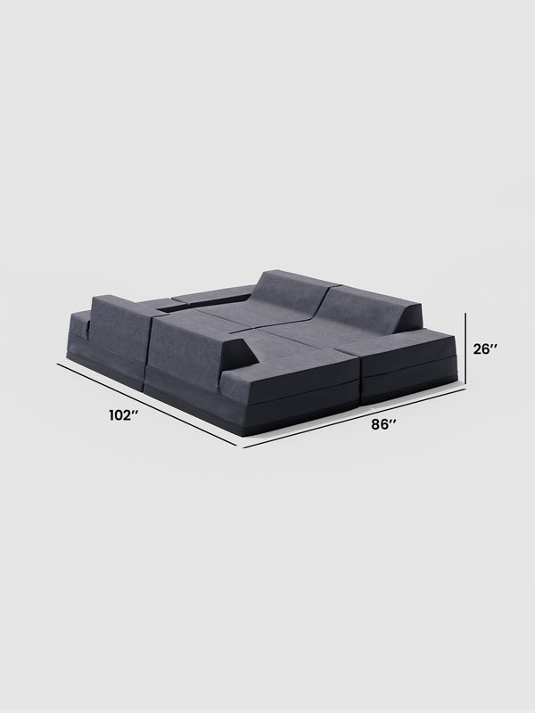 Modo Outdoor Daybed Queen - Graphite