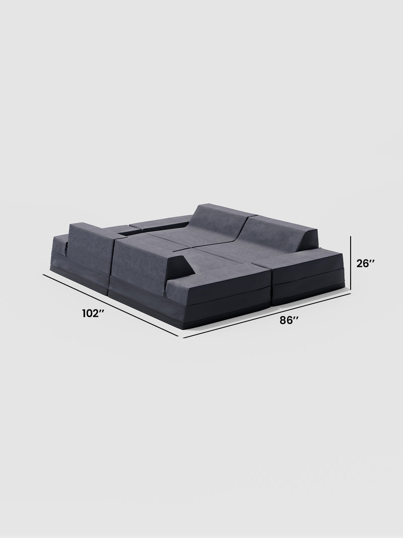 Modo Outdoor Daybed Queen - Graphite