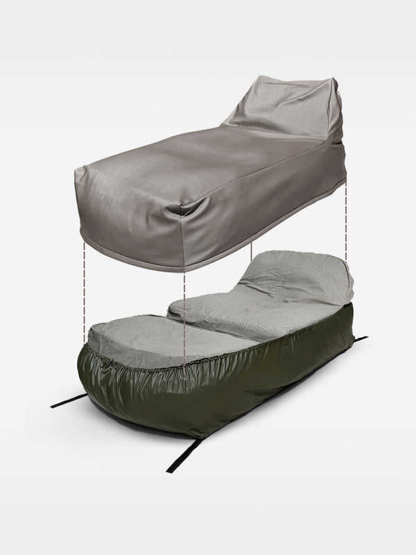 All-Weather Outdoor Protective Cover for Single Lounger Set