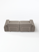 Modo 2 Seater Outdoor Sofa - Almond with Stone Aluminum