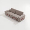 Modo 2 Seater Outdoor Sofa - Almond with Malbec Aluminum