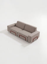 Modo 2 Seater Outdoor Sofa - Almond with Malbec Aluminum