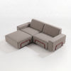 Modo 2 Seater Outdoor Sofa + Ottoman - Almond with Malbec Aluminum