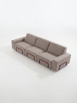 Modo 3 Seater Outdoor Sofa - Almond with Malbec Aluminum