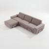 Modo 3 Seater Outdoor Sofa + Ottoman - Almond with Malbec Aluminum