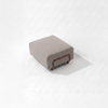 Modo Ottoman Outdoor - Almond with Malbec Aluminum