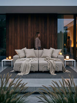 Modo 2 Seater Outdoor Sofa - Almond with Stone Aluminum