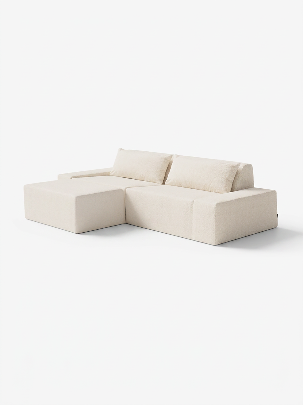 Modo 2 Piece (102") Sofa + Ottoman - Boucle