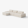 Modo 3 Piece (142") Sofa + Ottoman - Boucle