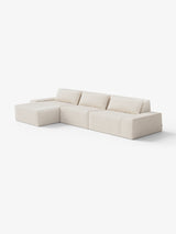 Modo 3 Piece (142") Sofa + Ottoman - Boucle