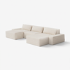 Modo 3 Piece (142") Sofa + 2 Ottoman - Boucle