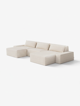 Modo 3 Piece (142") Sofa + 2 Ottoman - Boucle