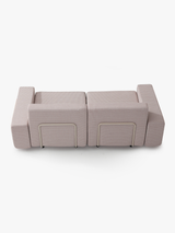 Modo 4 Seater Outdoor Sofa - Burgundy with Stone Aluminum