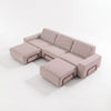 Modo 3 Seater Outdoor Sofa + 2 Ottoman - Burgundy with Malbec Aluminum