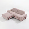 Modo 2 Seater Outdoor Sofa + Ottoman - Burgundy with Malbec Aluminum