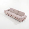 Modo 3 Seater Outdoor Sofa - Burgundy with Malbec Aluminum