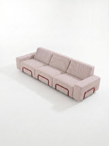 Modo 3 Seater Outdoor Sofa - Burgundy with Malbec Aluminum