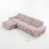 Modo 3 Seater Outdoor Sofa + Ottoman - Burgundy with Malbec Aluminum