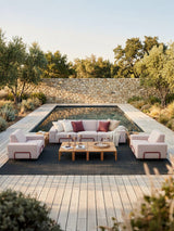 Modo 2 Seater Outdoor Sofa - Burgundy with Malbec Aluminum