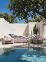 Modo Outdoor Daybed Sofa - Burgundy