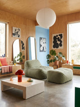 Dume Lounge Chair + Ottoman Velvet - Aqua