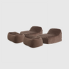 Dume Lounge Chair + Ottoman Velvet (Set of Two) - Portobello