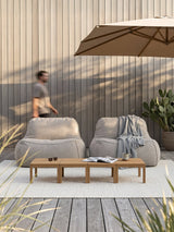 Dume Lounge Chair + Ottoman Outdoor - Almond