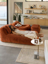 Dume Lounge Chair Velvet - Cognac