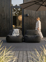 Dume Lounge Chair + Ottoman Outdoor - Graphite