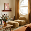Dume Ottoman Performance Fabric - Chamomile
