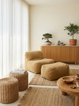Dume Lounge Chair + Ottoman Performance Fabric - Chamomile